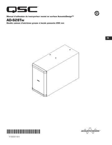 Manuel du propriétaire | QSC Audio AD-S28TW Manuel utilisateur | Fixfr