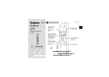 Manuel du propriétaire | THEBEN TR 608 TOP Manuel utilisateur | Fixfr