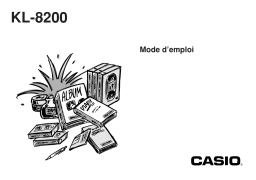 Casio KL-8200 Manuel utilisateur
