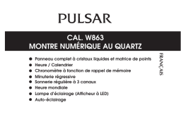 Pulsar W863 Manuel utilisateur