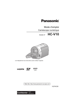 Panasonic HC V10 Mode d'emploi