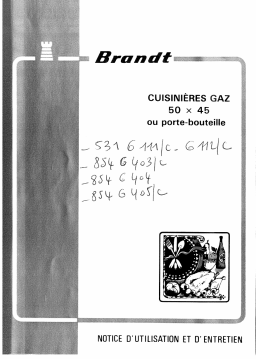 Brandt 854G40C Manuel utilisateur