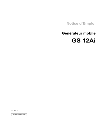 Wacker Neuson GS12AI Portable Generator Manuel utilisateur | Fixfr