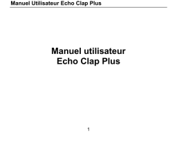 Echo Mobiles Clap Plus Manuel utilisateur