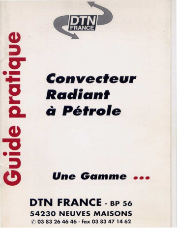 Manuel du propriétaire | DTN FRANCE R6 210 Manuel utilisateur | Fixfr