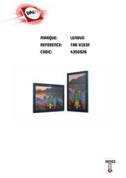 Lenovo TAB10-X103F Manuel utilisateur