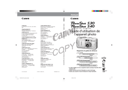 Canon PowerShot S40 Manuel utilisateur