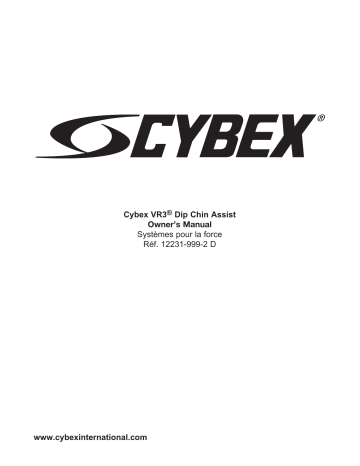 Manuel du propriétaire | Cybex International 12231 DIP CHIN Manuel utilisateur | Fixfr