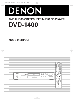 Denon DVD-1400 Manuel utilisateur