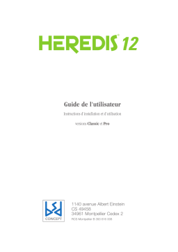 Heredis 12 Classic Windows Manuel utilisateur