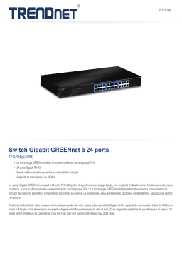 Trendnet TEG-S24g 24-Port Gigabit GREENnet Switch Fiche technique