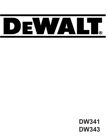 DeWalt DW343K Mode d'emploi | Fixfr