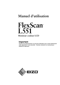 Eizo FLEXSCAN L551 Manuel utilisateur