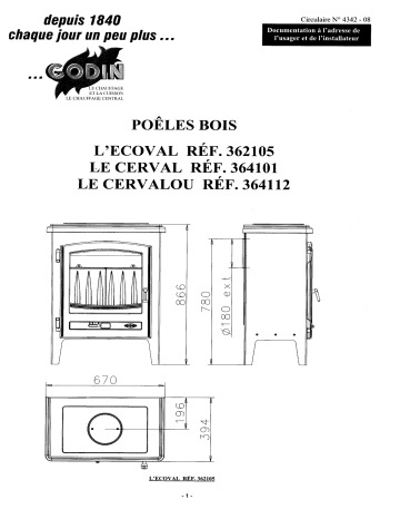 Manuel du propriétaire | Godin 364101 CERVAL Manuel utilisateur | Fixfr