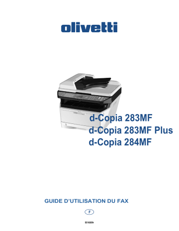 d-Copia 283MF-283MFplus-284MF | Manuel du propriétaire | Olivetti d-Copia 283MF Manuel utilisateur | Fixfr