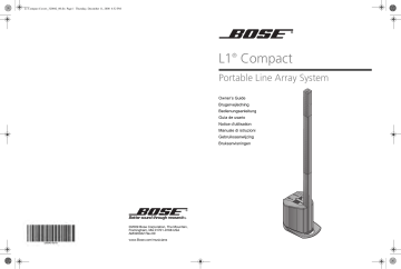 Manuel du propriétaire | Bose L1 Compact Manuel utilisateur | Fixfr