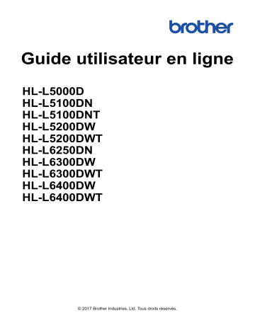 Manuel du propriétaire | Brother HL-L5000D Manuel utilisateur | Fixfr