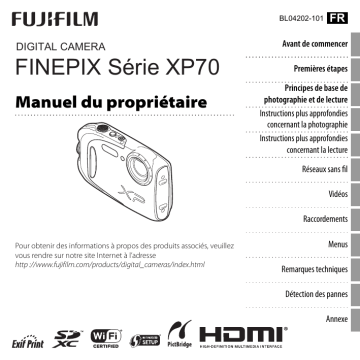 Fujifilm FinePix XP70 Manuel utilisateur | Fixfr
