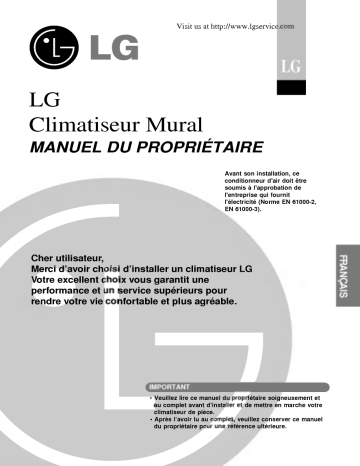 LG ASUH126UUM3 Manuel du propriétaire | Fixfr