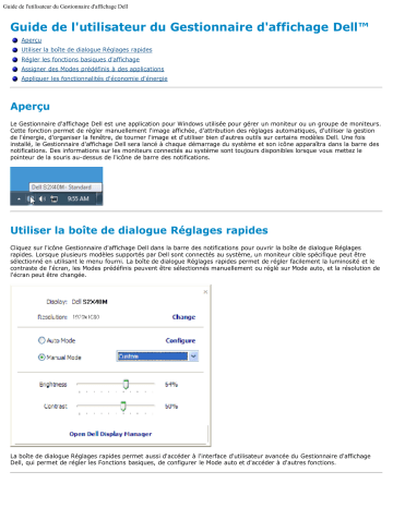 Dell S2340M electronics accessory Manuel utilisateur | Fixfr