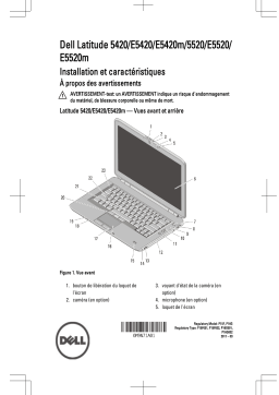 Dell Latitude E5520 laptop Guide de démarrage rapide