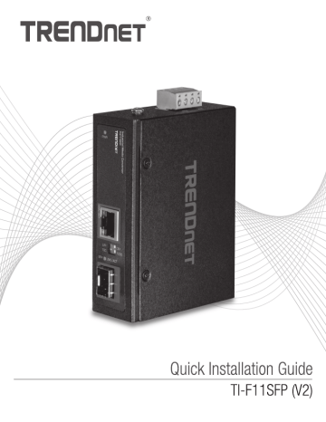 Trendnet TI-F11SFP Hardened Industrial 100/1000Base-T to SFP Media Converter Manuel utilisateur | Fixfr