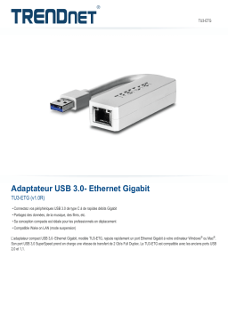 Trendnet TU3-ETG USB 3.0 to Gigabit Ethernet Adapter Fiche technique