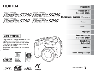 FinePix S800 | Fujifilm FinePix S5800 Mode d'emploi | Fixfr