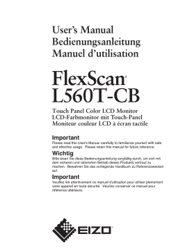 Eizo FlexScan L560T-CB Manuel utilisateur