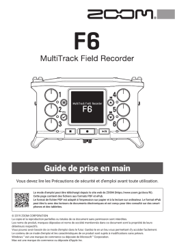 Zoom F6 Manuel utilisateur