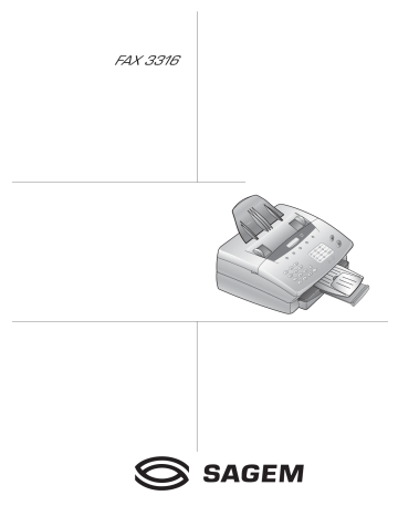 Manuel du propriétaire | Sagem FAX 3316 Manuel utilisateur | Fixfr