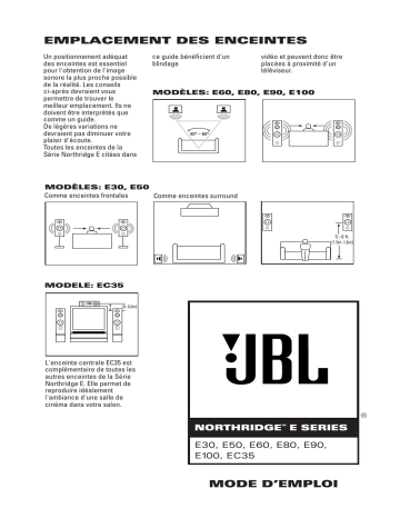 Manuel du propriétaire | JBL E 100 (220-240V) Manuel utilisateur | Fixfr