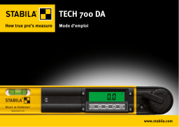 Stabila TECH 700 DA Outils de mesure électronique Manuel utilisateur