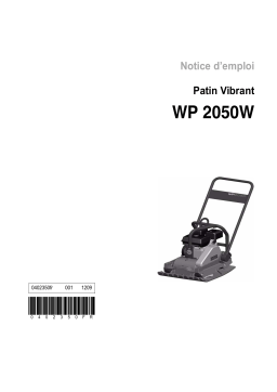 Wacker Neuson WP2050W Single direction Vibratory Plate Manuel utilisateur