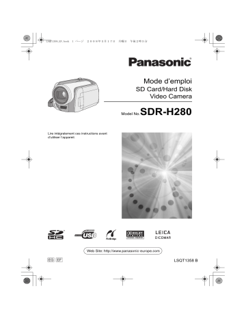 Panasonic SDR H280 Mode d'emploi | Fixfr