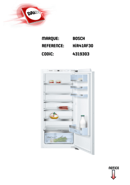 Bosch KIR24V21 & KIR24V20GB Manuel utilisateur