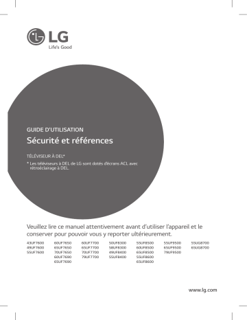 LG 58UF8300 Manuel du propriétaire | Fixfr