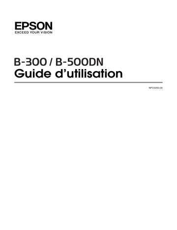 Manuel du propriétaire | Epson B-300 Manuel utilisateur | Fixfr