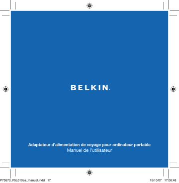 Manuel du propriétaire | Belkin ADAPTATEUR D’ALIMENTATION DE VOYAGE POUR ORDINATEUR PORTABLE #F5L010EA Manuel utilisateur | Fixfr