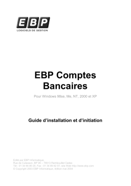 EBP Comptes Bancaires 2005 Manuel utilisateur