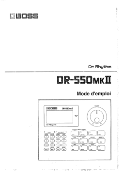 Roland DR-550 Manuel utilisateur