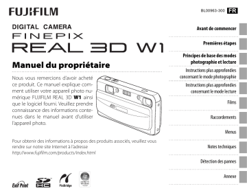 Fujifilm FinePix REAL 3D W1 Mode d'emploi | Fixfr