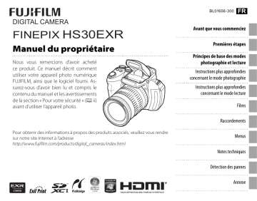 Fujifilm FinePix HS30 EXR Mode d'emploi | Fixfr