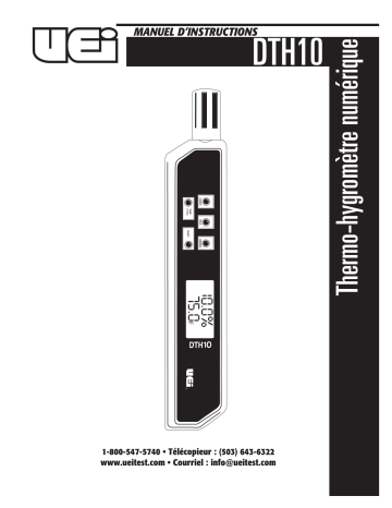 UEi DTH10 Digital Thermo Hygrometer Manuel du propriétaire | Fixfr