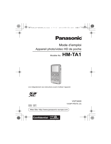 Panasonic HM TA1 Mode d'emploi | Fixfr