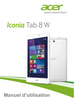 Acer ICONIA TAB 8 W1-810 Manuel utilisateur