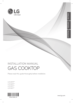 LG LCG3691ST/00 Gas Cooktop Guide d'installation