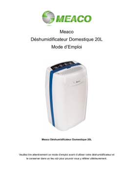 Meaco 20L Manuel utilisateur