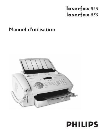 Manuel du propriétaire | Sagem LASERFAX 825 Manuel utilisateur | Fixfr