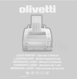 Olivetti PG L8L Manuel utilisateur